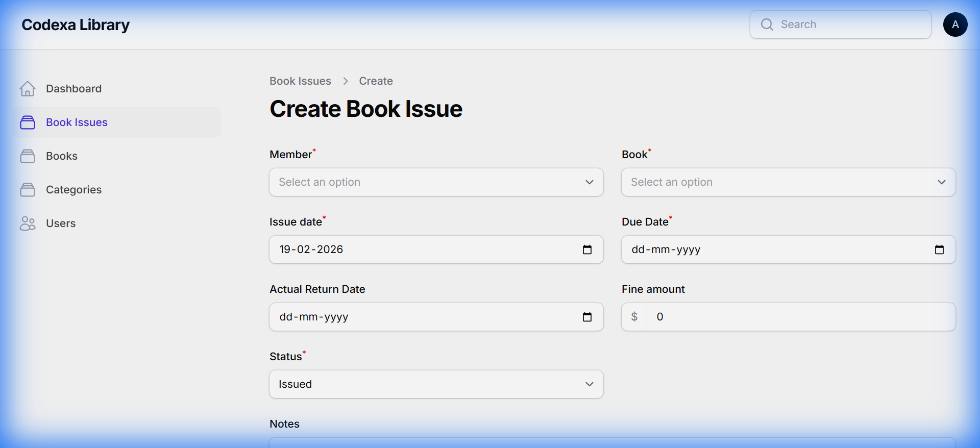 Issue Book